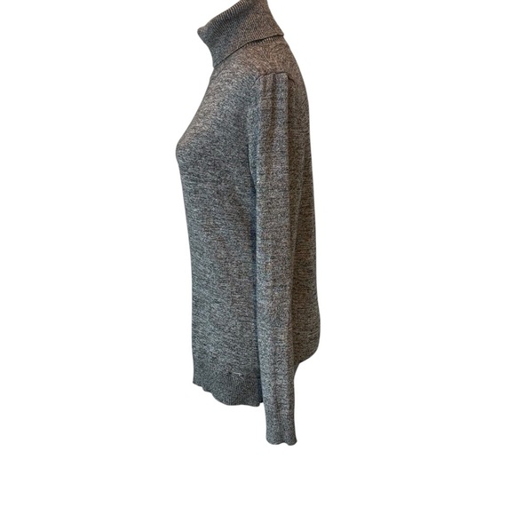 Calvin Klein Gray Turtleneck Sweater with Slim Fit - Picture 4 of 11
